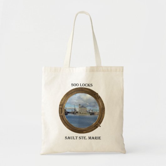 Soo Locks porthole canvas tas (Voorkant)