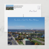 Soo Locks Post Kaart (Voorkant / Achterkant)