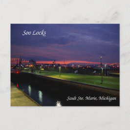 Soo Locks & St. Clair-briefkaart Briefkaart
