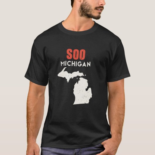Soo Michigan Verenigde Staten Reizen Michigan T-shirt (Voorkant)