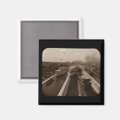 Soo Sloten Magic Lantern Slide Sepia Magneet (Voorkant / Achterkant)