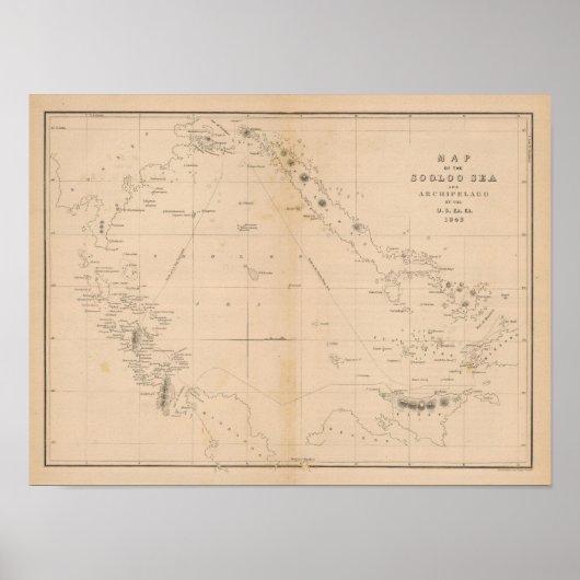 Sooloo Zee, Archipel, Filipijnen Poster (Voorkant)