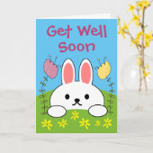 Soon Bunny Rabbit Kaart (Gele Bloem)