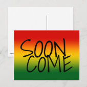 SOON COME - Jamaican Dialect Briefkaart (Voorkant / Achterkant)