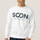 SOON Minimal Statement Hoodie – Schoon Wit  Trui (Voorkant)