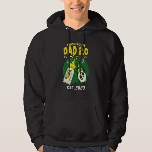Soon to be 2nd Time Dad 2023 A Beer Milk Second Ba Hoodie (Voorkant)