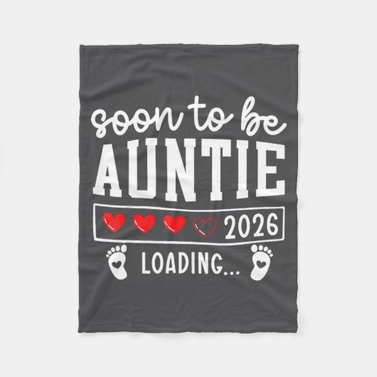 Soon To Be Auntie 2026 Loading Pregnancy Announcem Fleece Deken (Voorkant)