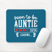 Soon To Be Auntie 2026 Loading Pregnancy Announcem Muismat (Met muis)