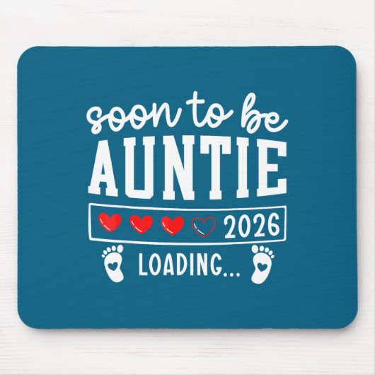 Soon To Be Auntie 2026 Loading Pregnancy Announcem Muismat (Voorkant)