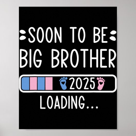Soon To Be Big Brother 2025 Loading Pregnancy Anno Poster (Voorkant)