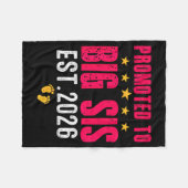 Soon To Be Big Sister 2026 Funny Promoted To Big S Fleece Deken (Voorkant (Horizontaal))