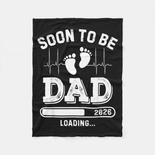 Soon To Be Dad 2026 Loading Baby Announcement For  Fleece Deken (Voorkant)