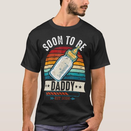 Soon To Be Daddy 2026 Loading Promoted To Father E T-shirt (Voorkant)