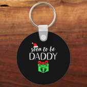 Soon To Be Daddy Christmas Funny Pregnancy Announc Sleutelhanger (Voorkant)