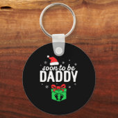 Soon To Be Daddy Christmas Funny Pregnancy Announc Sleutelhanger (Voorkant)