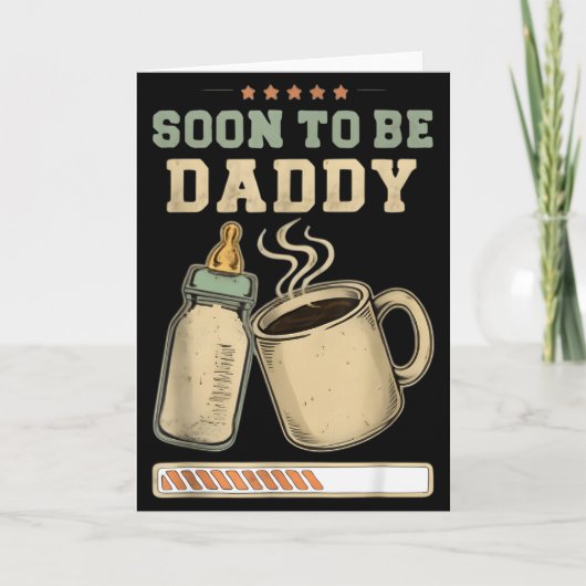 Soon To Be Daddy, Coffee Baby Announcement, Expect Kaart (Voorkant)