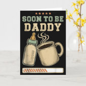 Soon To Be Daddy, Coffee Baby Announcement, Expect Kaart (Gele Bloem)