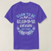 Soon To Be Glamma Again Est 2023 Pregnancy Announc T-shirt (Design voorkant)