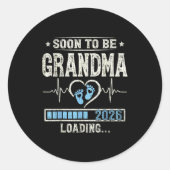 Soon To Be Grandma 2026 Expecting Baby Promoted Gr Ronde Sticker (Voorkant)