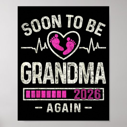 Soon To Be Grandma Again 2026 Expecting Baby Grand Poster (Voorkant)