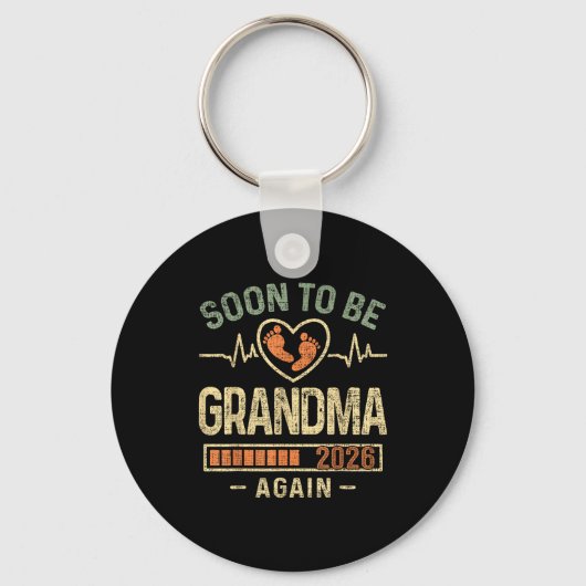Soon To Be Grandma Again 2026 Expecting Baby Grand Sleutelhanger (Voorkant)