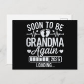 Soon to Be Grandma Again 2026 Loading Pregnancy Aankondigingskaart (Voorkant / Achterkant)