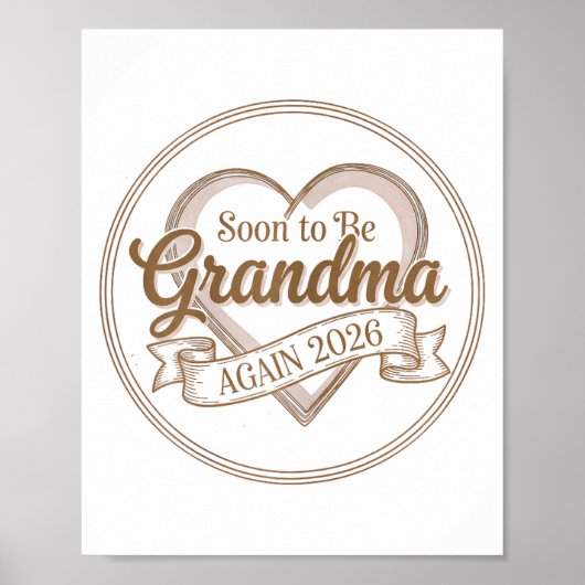 Soon To Be Grandma Again 2026 Loading Pregnancy An Poster (Voorkant)
