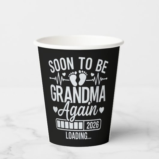 Soon to Be Grandma Again 2026 Loading Pregnancy  Papieren Bekers (Voorkant)