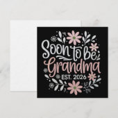 Soon To Be Grandma est 2026 Pregnancy Announcement Kaart (Voorkant / Achterkant)