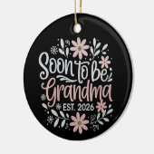 Soon To Be Grandma est 2026 Pregnancy Announcement Keramisch Ornament (Links)