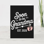Soon To Be Grandma Pregnancy Announcement Est 2026 Kaart (Voorkant)
