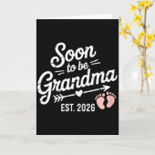 Soon To Be Grandma Pregnancy Announcement Est 2026 Kaart (Gele Bloem)