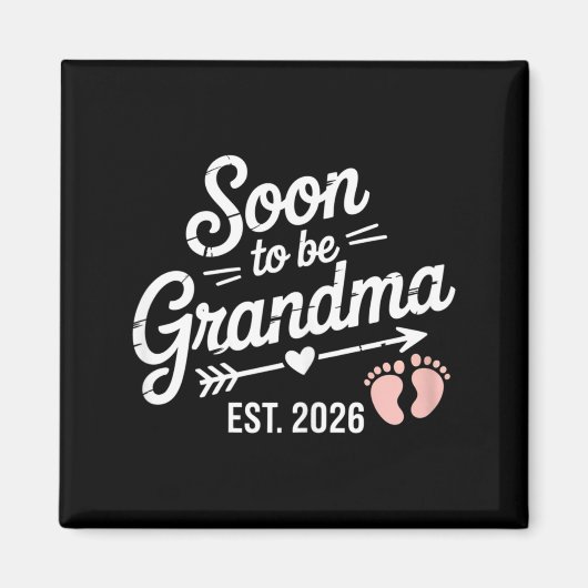 Soon To Be Grandma Pregnancy Announcement Est 2026 Magneet (Voorkant)