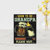 Soon To Be Grandpa Est 2025 Pregnancy Announcement Kaart (Gele Bloem)