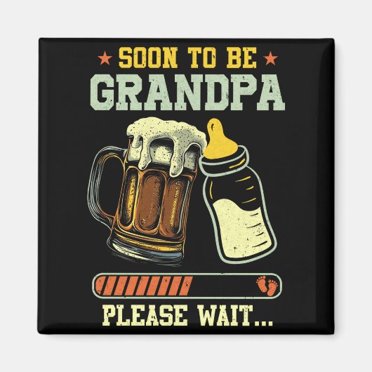 Soon To Be Grandpa Est 2025 Pregnancy Announcement Magneet (Voorkant)