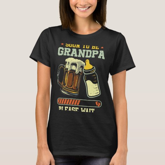 Soon To Be Grandpa Est 2025 Pregnancy Announcement T-shirt (Voorkant)