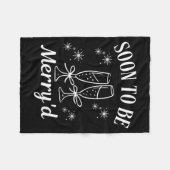 Soon To Be Merry'd Christmas Couple Engagement  Fleece Deken (Voorkant (Horizontaal))