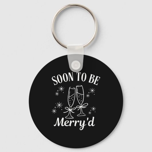 Soon To Be Merry'd Christmas Couple Engagement  Sleutelhanger (Voorkant)