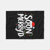 Soon To Be Merry'd Christmas Engaged Fiance Santa Fleece Deken (Voorkant (Horizontaal))