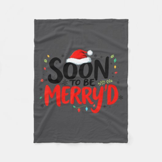 Soon To Be Merry'd Christmas Engaged Fiance Santa  Fleece Deken (Voorkant)