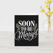 Soon To Be Merry'd Christmas Engaged Fiance Santa Kaart (Gele Bloem)