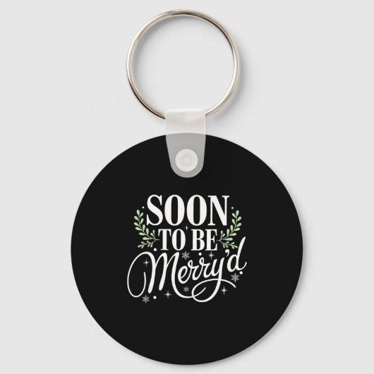 Soon To Be Merry'd Christmas Engaged Fiance Santa  Sleutelhanger (Voorkant)