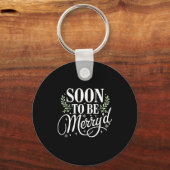 Soon To Be Merry'd Christmas Engaged Fiance Santa  Sleutelhanger (Voorkant)
