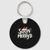 Soon To Be Merry'd Christmas Engaged Fiance Santa  Sleutelhanger (Voorkant)