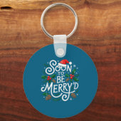 Soon To Be Merry'd Christmas Engaged Fiance Santa  Sleutelhanger (Voorkant)