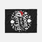 Soon To Be Merry'd Christmas Engaged Matching Coup Fleece Deken (Voorkant (Horizontaal))