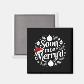 Soon To Be Merry'd Christmas Engaged Matching Coup Magneet (Voorkant / Achterkant)