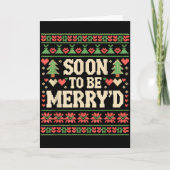 Soon To Be Merry'd Engaged Couples Matching Ugly C Kaart (Voorkant)