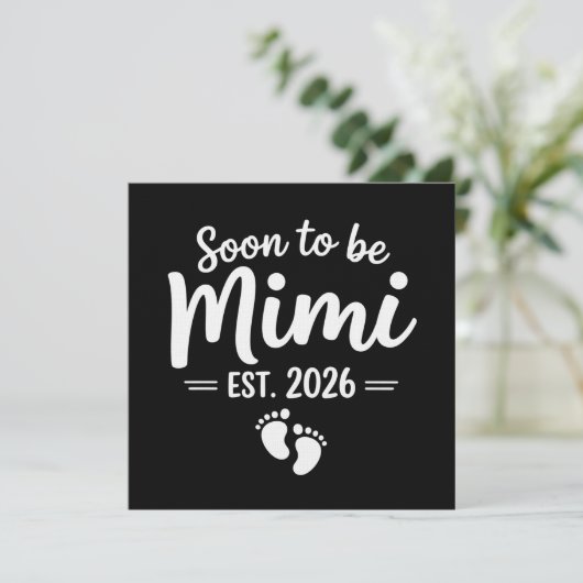 Soon To Be Mimi 2026 Pregnancy Announcement New  Kaart (Staand voorkant)