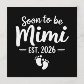 Soon To Be Mimi 2026 Pregnancy Announcement New  Kaart (Voorkant)